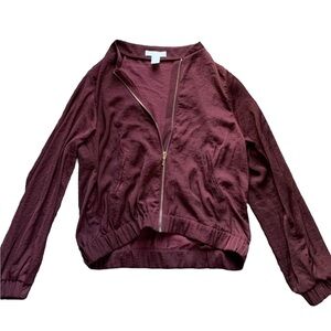 H&M Satin-like Bomber Style Jacket // Size 6 (S/M)